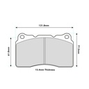Pagid RST5 Brake Pads To Fit Brembo M4 / OE Calipers