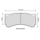 EBC Brakes RP-X Brake Pads To Fit AP Racing CP9660 Caliper