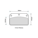 EBC Brakes RP-X Brake Pads To Fit Wilwood Dynalite Centre Pin Caliper