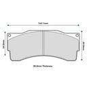Ferodo DS3.12 (Thermally Treated) Brake Pads To Fit AP Racing Various Calipers