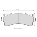 Ferodo DS3000 Brake Pads To Fit AP Racing Various Calipers