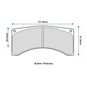 Ferodo DS1.11 Brake Pads To Fit Brembo 07.5139 Calipers