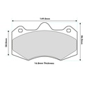 Pagid RST1 Brake Pads To Fit AP Racing CP7040 / OE Calipers