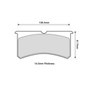 EBC Brakes RP-1 Brake Pads To Fit Wilwood Narrow Superlite 4 & 6 Piston Caliper