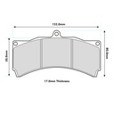 PBS Brakes ProRace Brake Pads To Fit AP Racing CP5070/CP5570 Calipers