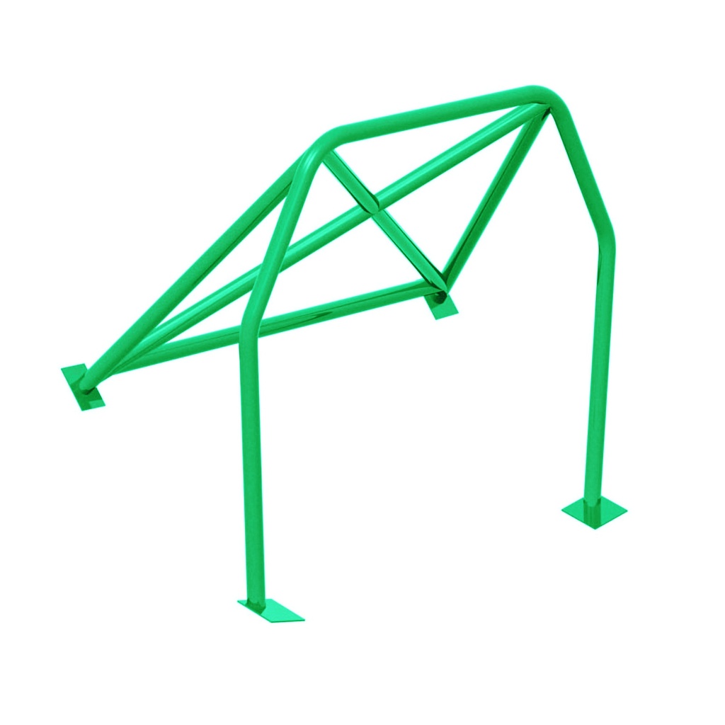 [S/WSW-HC-0022-IM-GREEN] SW Motorsports Track Day Bolt In Half Roll Cage