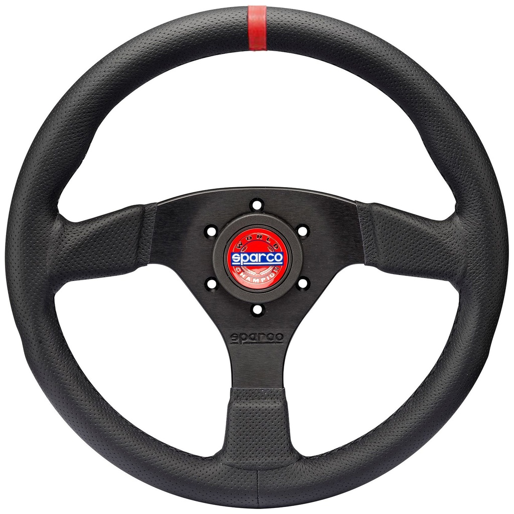 [2007698-2124866] Sparco R383 Champion Steering Wheel (Black With Black Stitching)