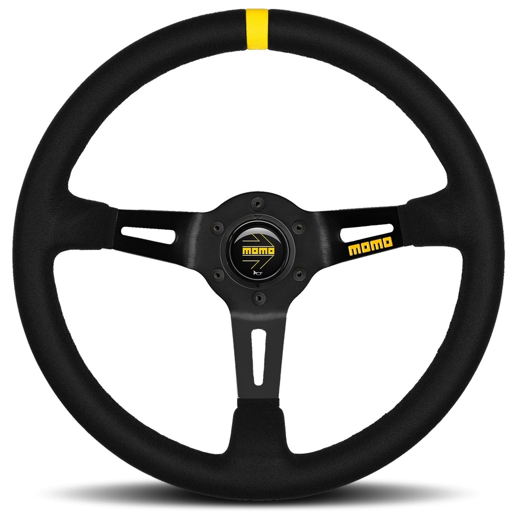 [2005409-2461845] Momo Model 08 Steering Wheel (350mm, Black / Black, Suede)