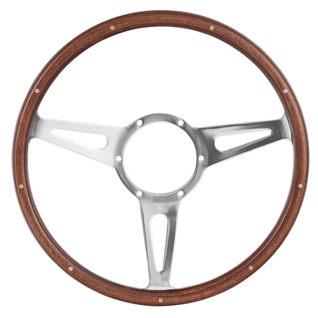 [334122-1601220] Mountney Classic Wood Rim Steering Wheel (13 Inch)