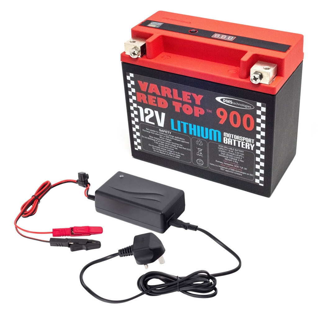 [VAR7162-0069] Varley Red Top Lithium RT900 Battery With 6 Amp Charger