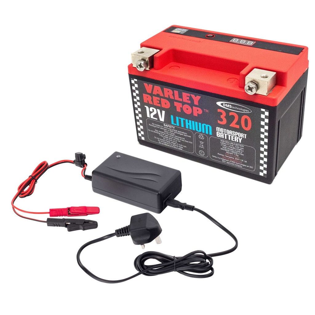 [VAR7162-0071] Varley Red Top Lithium RT320 Battery With 2 Amp Charger