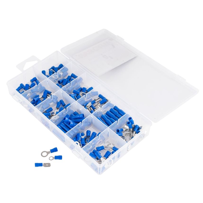 [DLPSAT135] Pitking Products Blue Electrical Pre-Insulated Crimp Connector Assortment - 165 Piece