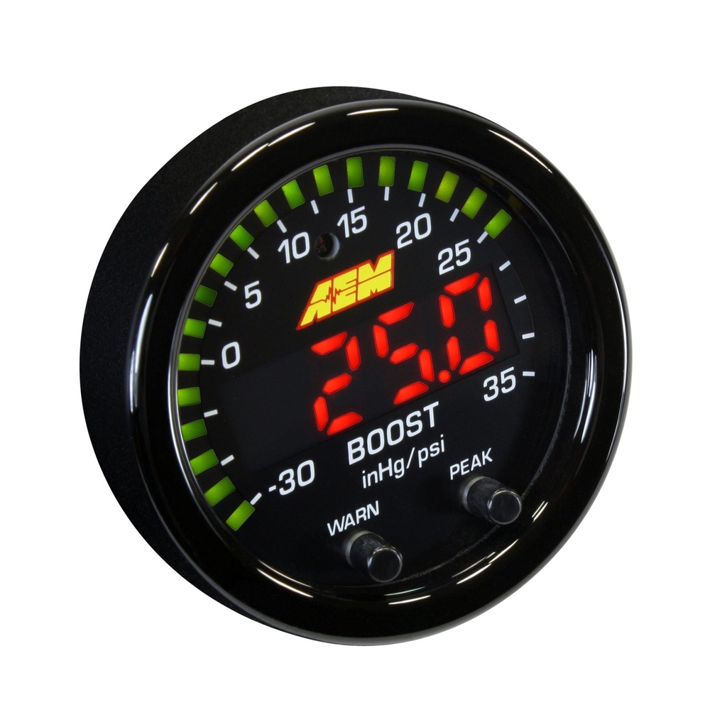 [2013778-2261048] AEM Electronics X Series Boost Pressure Gauge (-30inHg to 35psi / -1 to 2.5bar)
