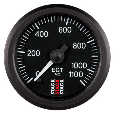 [249498-1905263] Stack Professional Exhaust Gas Temperature Gauge (Black, 0-1100 Degrees C)