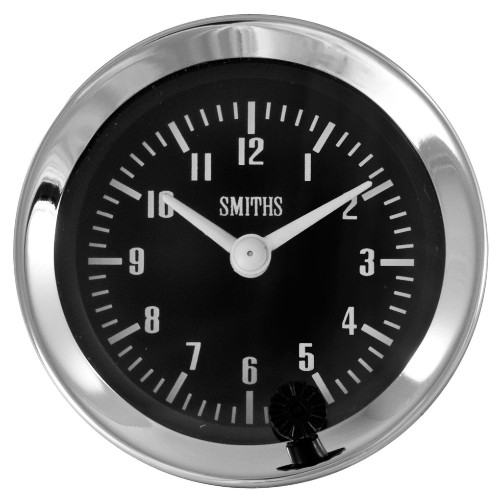 [248791-1930877] Smiths Classic Electrical Clock (Black, Chrome)