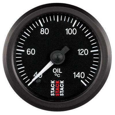 [249494-1613133] Stack Professional Oil Temperature Gauge (Black, 40-140 Degrees C)