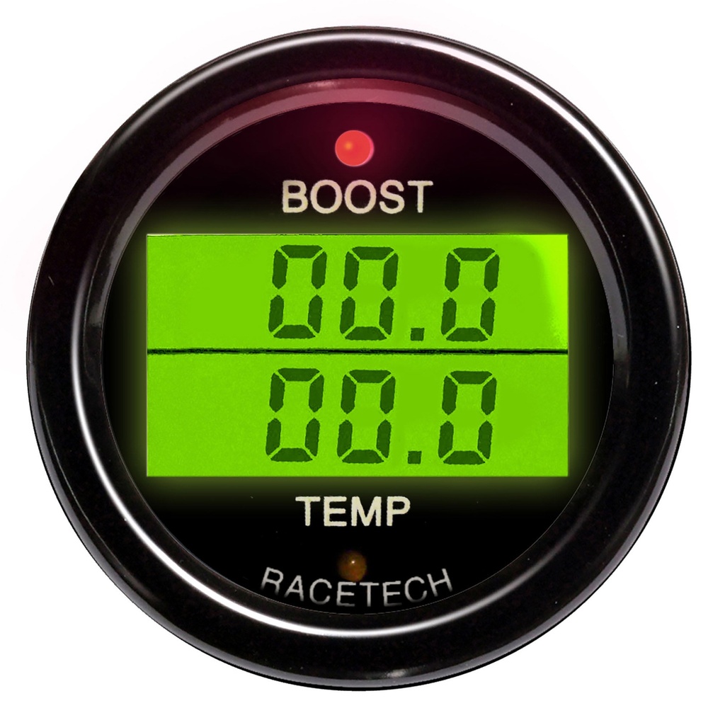 Racetech Turbo Boost - Temperature Dual Gauge