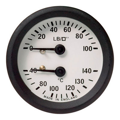 [270491-1905695] Mocal Oil Temperature/ Oil Pressure Gauge (Black)
