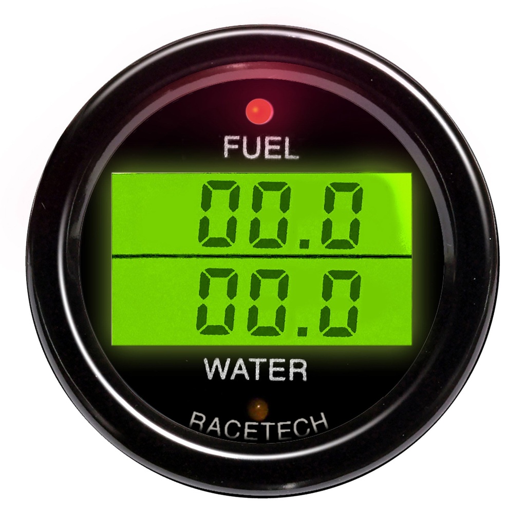 Racetech Fuel Pressure - Water Temperature Dual Gauge