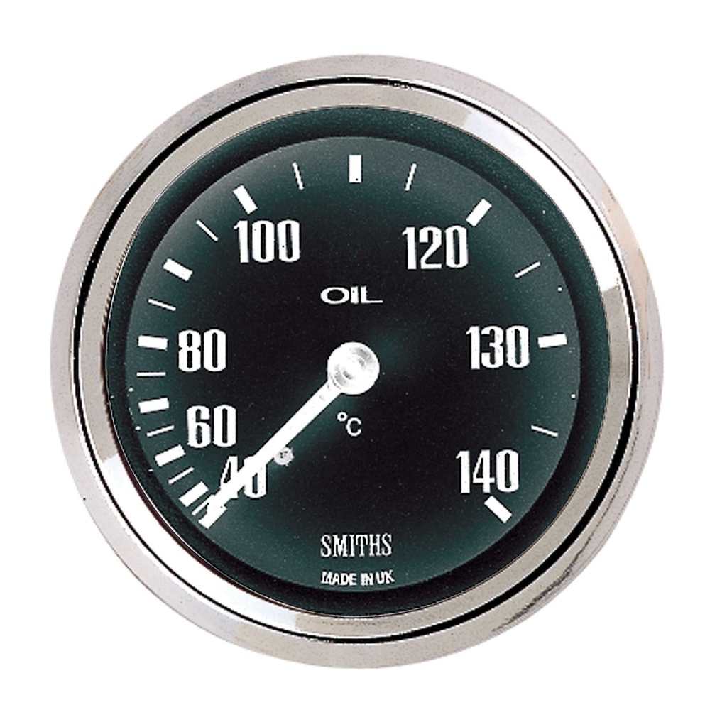 [248843-1905241] Smiths Classic Mechanical Oil Temperature Gauge (Black, Chrome)