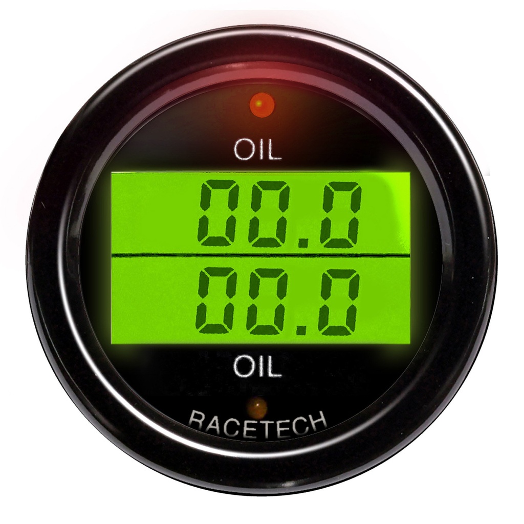 Racetech Oil Temperature - Oil Temperature Dual Gauge
