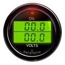 Racetech Oil Pressure - Volts Dual Gauge