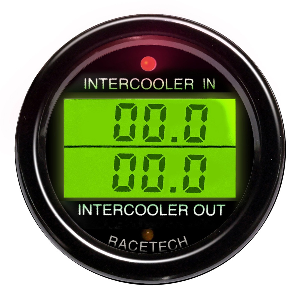 Racetech Intercooler In-Out Dual Gauge