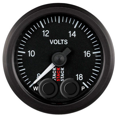 Stack Pro Control Battery Voltmeter Gauge