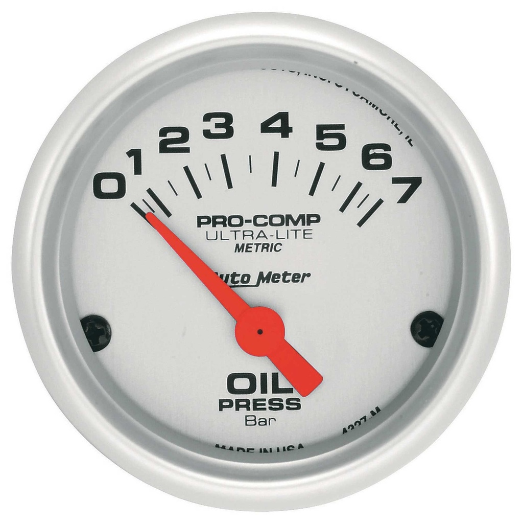 Auto Meter Oil Pressure (Bar) Pro Comp Ultra-Lite air Core Movement Gauge