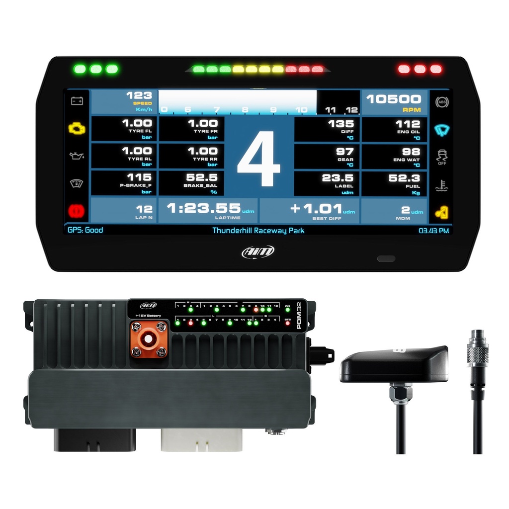 [2012188-2206652] AIM PDM32 Advanced Power Distribution Module / Data Logger Kit (0.5m Cable, Without Display)