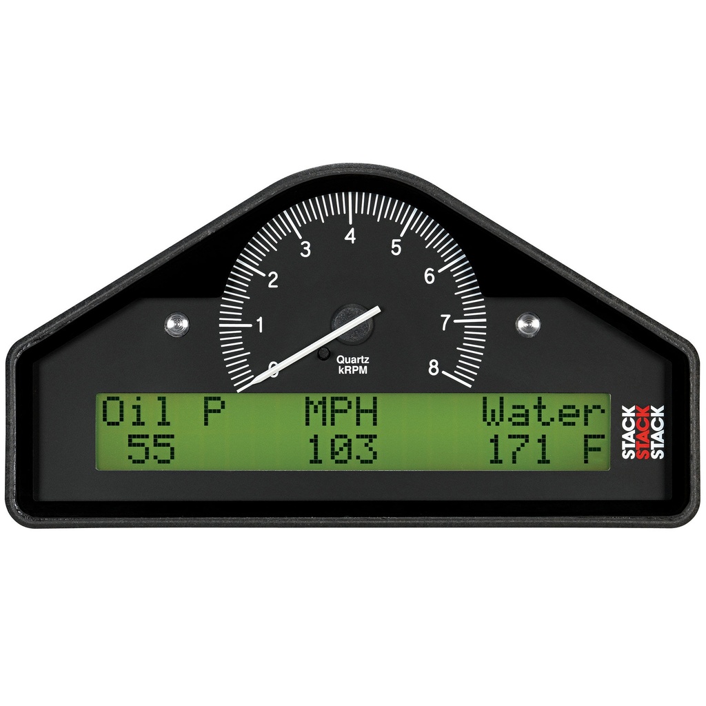 [1366013-2125229] Stack ST8130 Street Legal Dash Display (Black, 0-8000rpm, US Version With Boost Pressure)