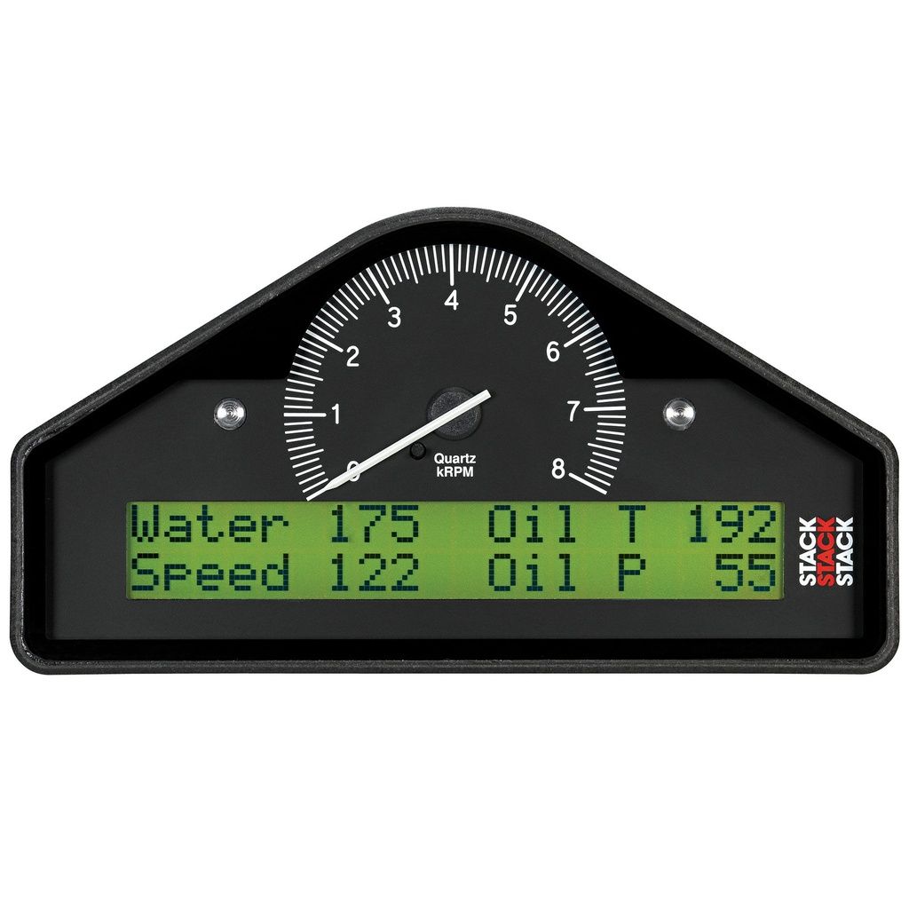 [249543-2124506] Stack ST8100 Race - Rally Dash Display (Black, 0-8000rpm, US Version, Without Action Replay)