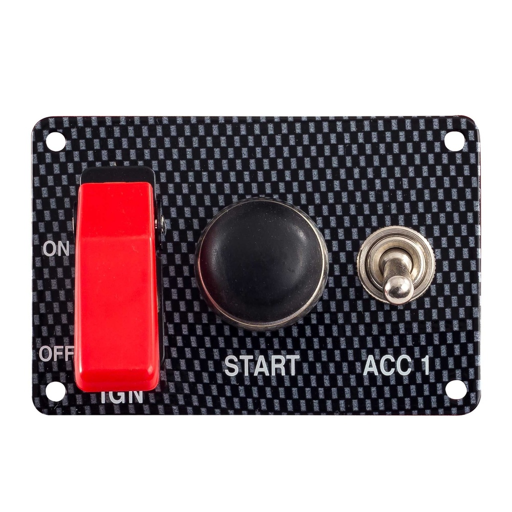Grayston Carbon Effect Starter Switch Panel With Accessory Switch