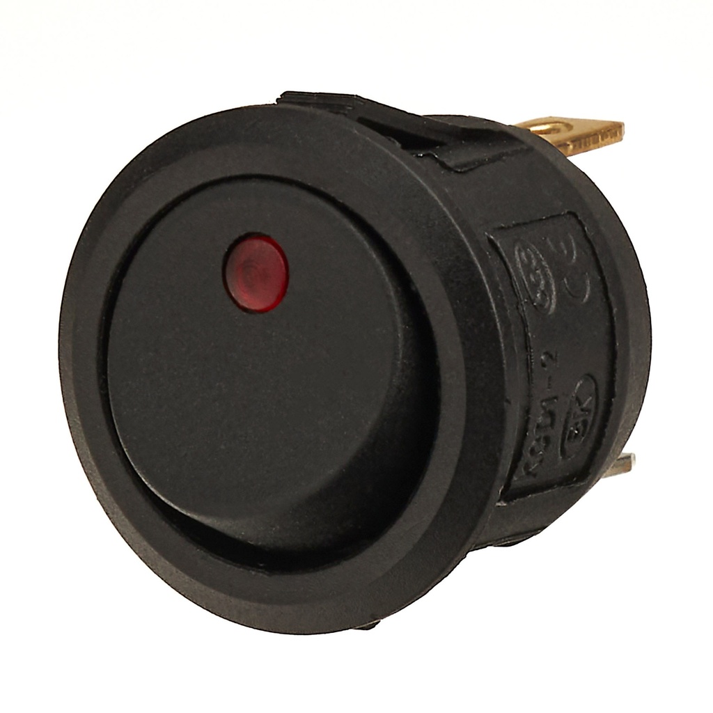 Automotive Plumbing Solutions Round Mini Rocker Switch With LED