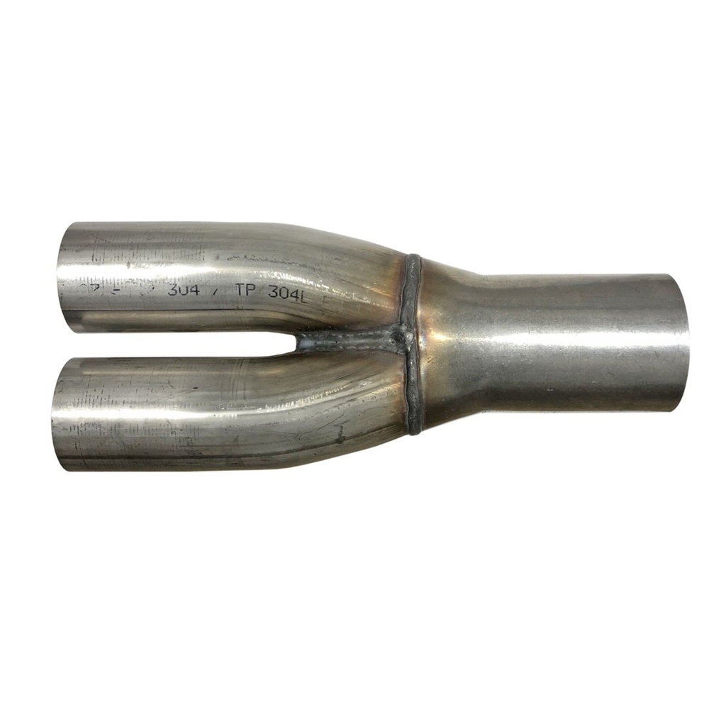 [244015-2337802] Jetex Exhaust Y Piece (4 Inch Inlet, 3.5 Inch Outlets, Stainless Steel)