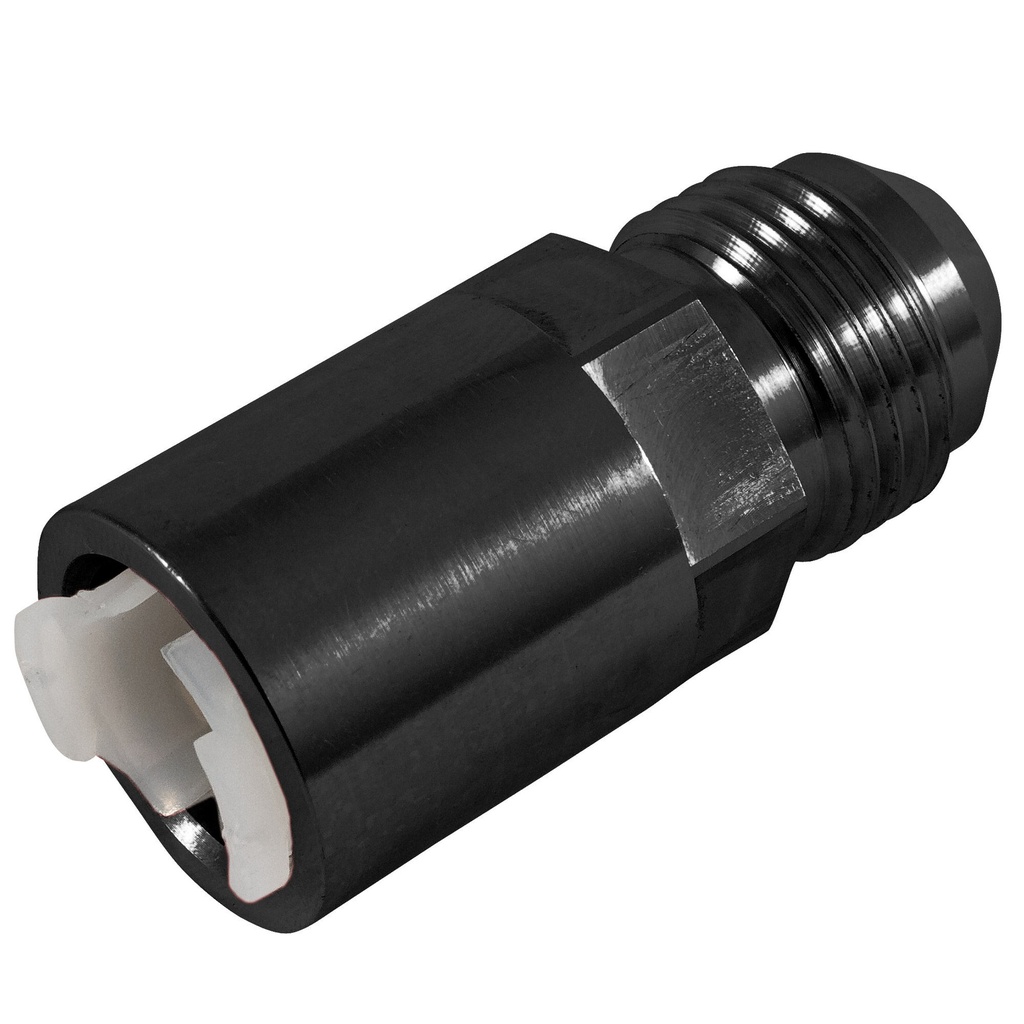 [2016661-2285168] Automotive Plumbing Solutions OE Fuel Line To JIC Male/Female Quick Connect Adaptor (Black, -6 JIC Male To 5/16 Inch Female)