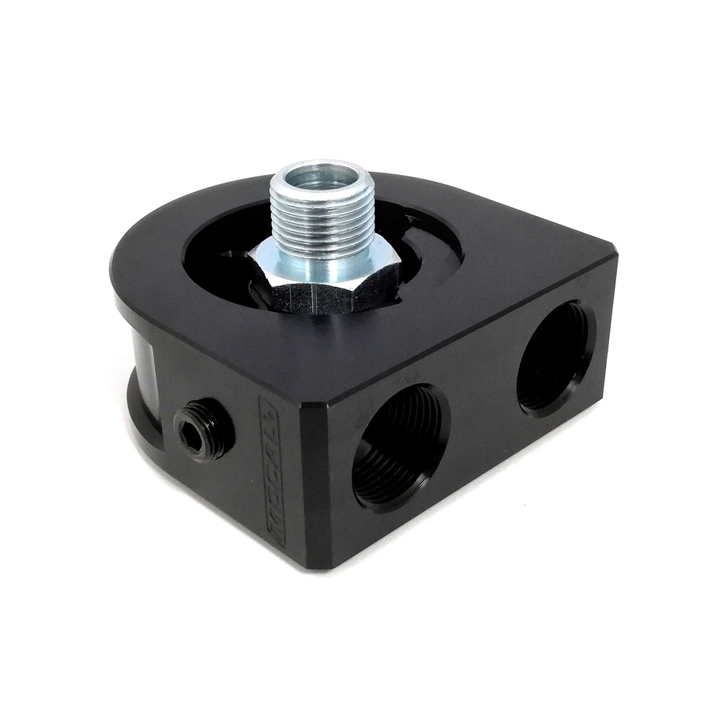 [2014464-3064342] Mocal Billet Oil Sandwich Plate With Sender Take Off (With Thermostat, 3/4 Inch UNF)
