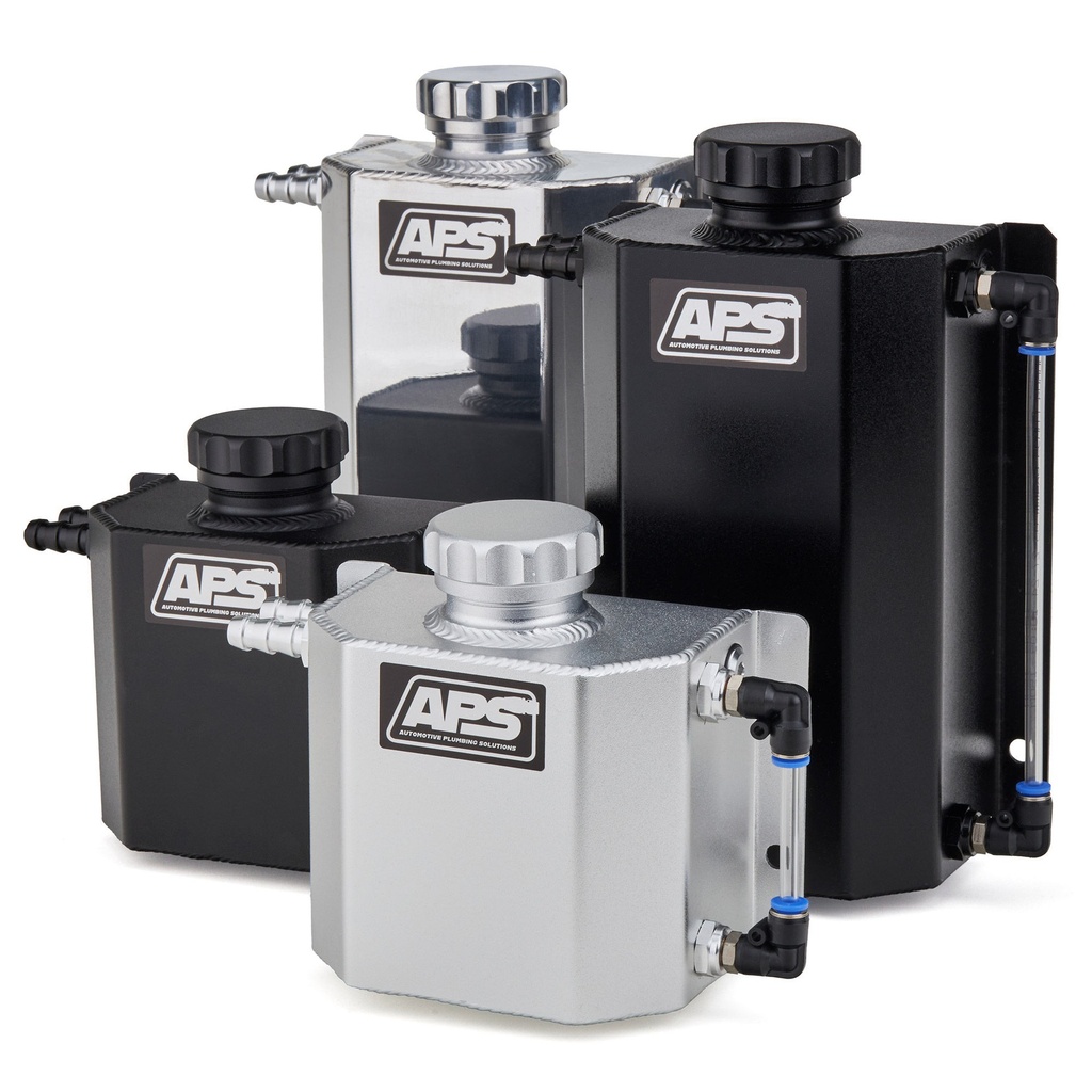 [242494-3861638] Automotive Plumbing Solutions Lightweight Alloy Oil Catch Tank (1 Litre, Black)