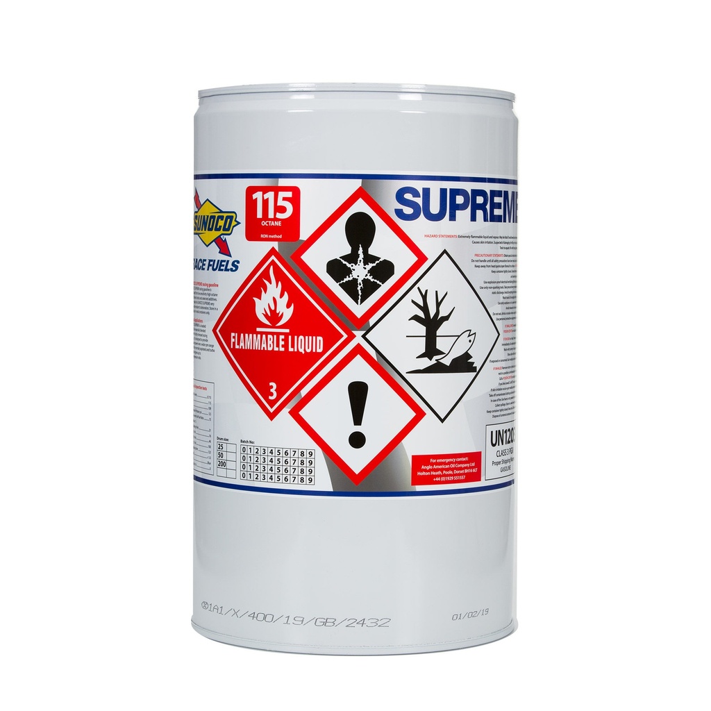 [AAOSUP-25] Sunoco Supreme Leaded Race Fuel - 115 RON