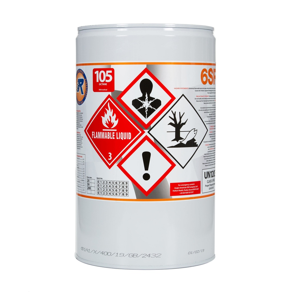 [AAOR6SR-25] R Racing 6SR Historic Leaded Racing Fuel - 105 RON