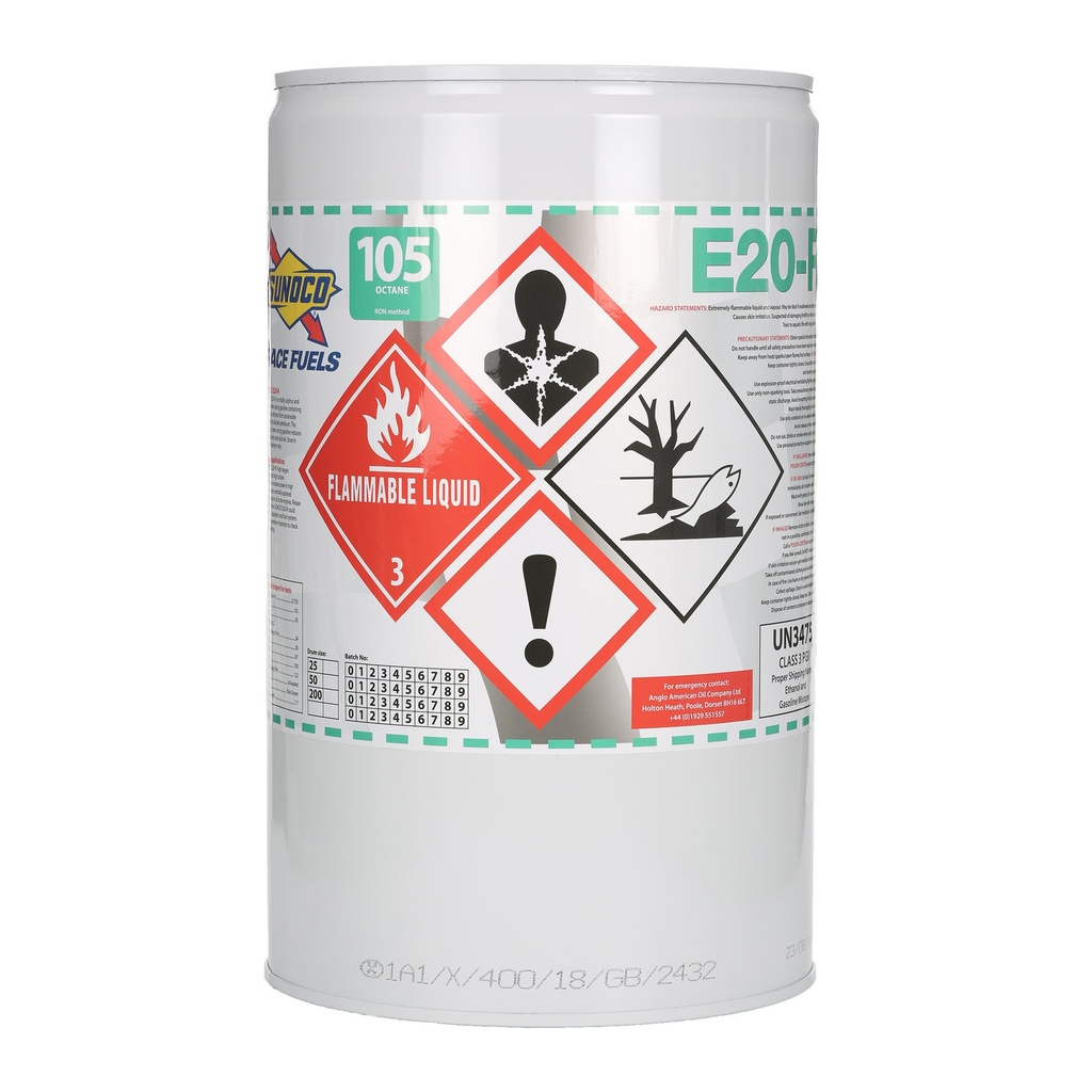 [AAOE20R-25] Sunoco E20-R Unleaded Race Fuel - 105 RON