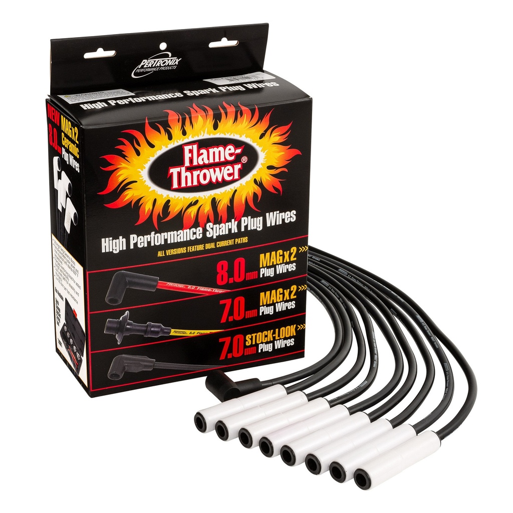 [2010560-2170874] Pertronix Flame Thrower MAGX2 8mm High Temperature Ignition Lead Set (45 Degree Plug Boot)