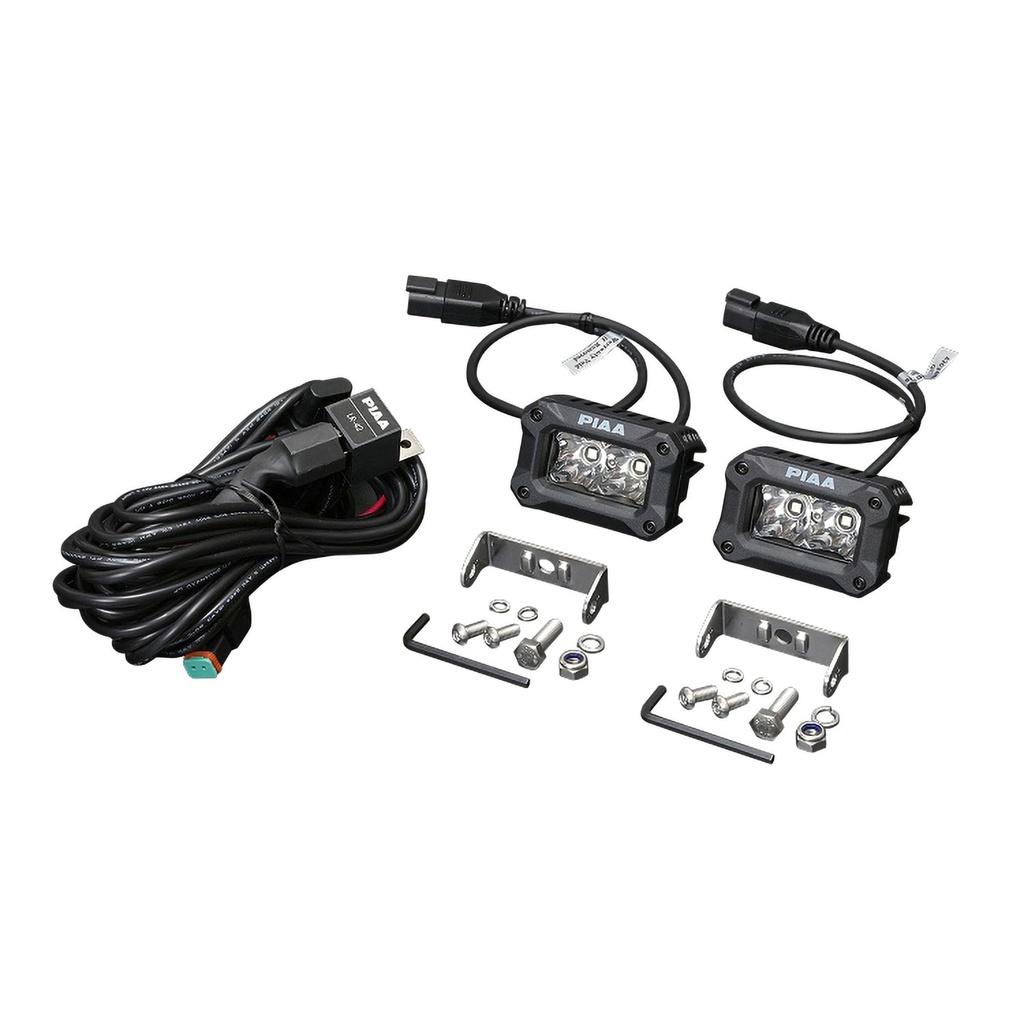 [7002374-2290785] PIAA 2000 Series LED Spot Light Pod Kit (White)