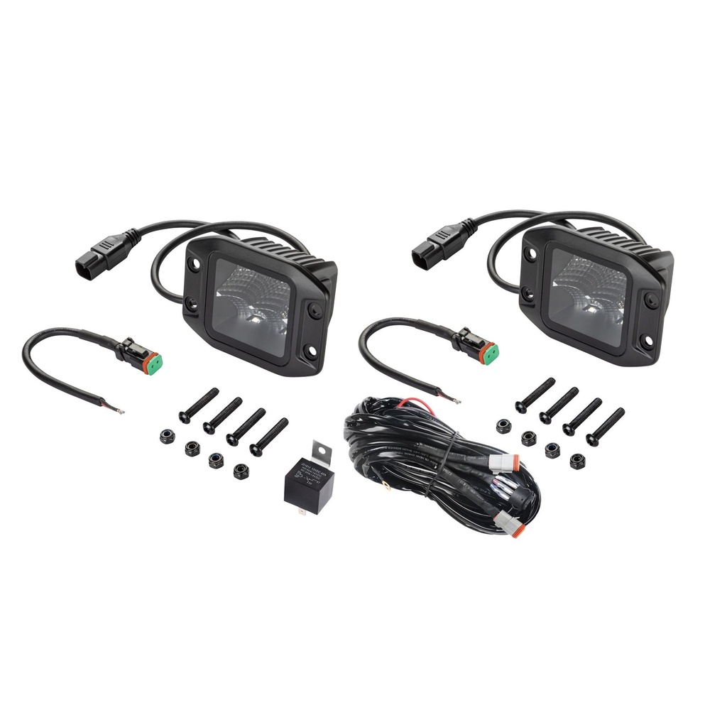 [7001003-3623355] Hella Black Magic LED Cube Kit - 3.2 Inch (Surface Mount, Spot Lamp)