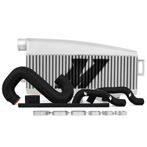 Mishimoto Performance Top-Mount Intercooler Kit Silver, Black Hoses
