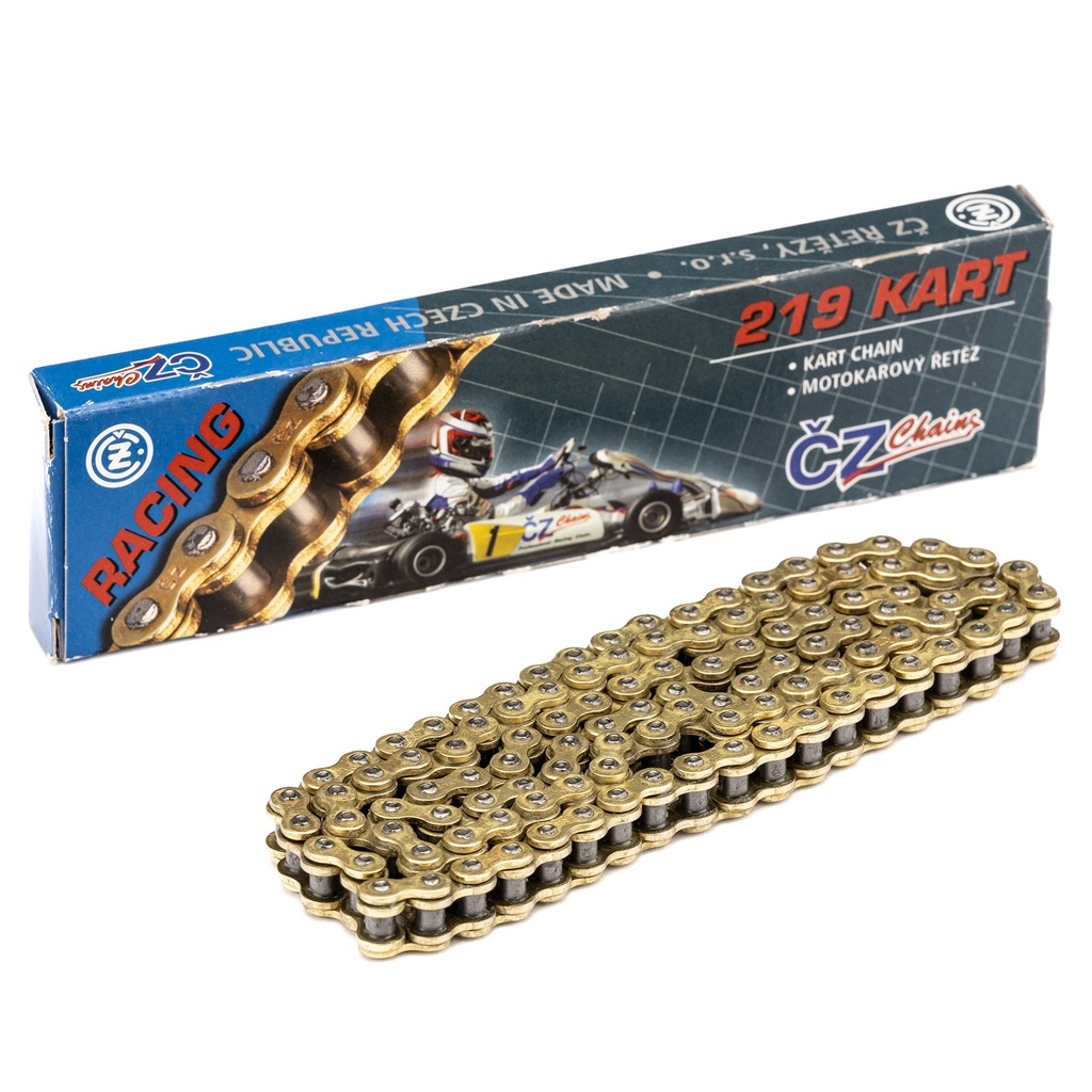 [242250-1580683] CZ Chains 219 Pitch High Quality Kart Chain (100 Link)