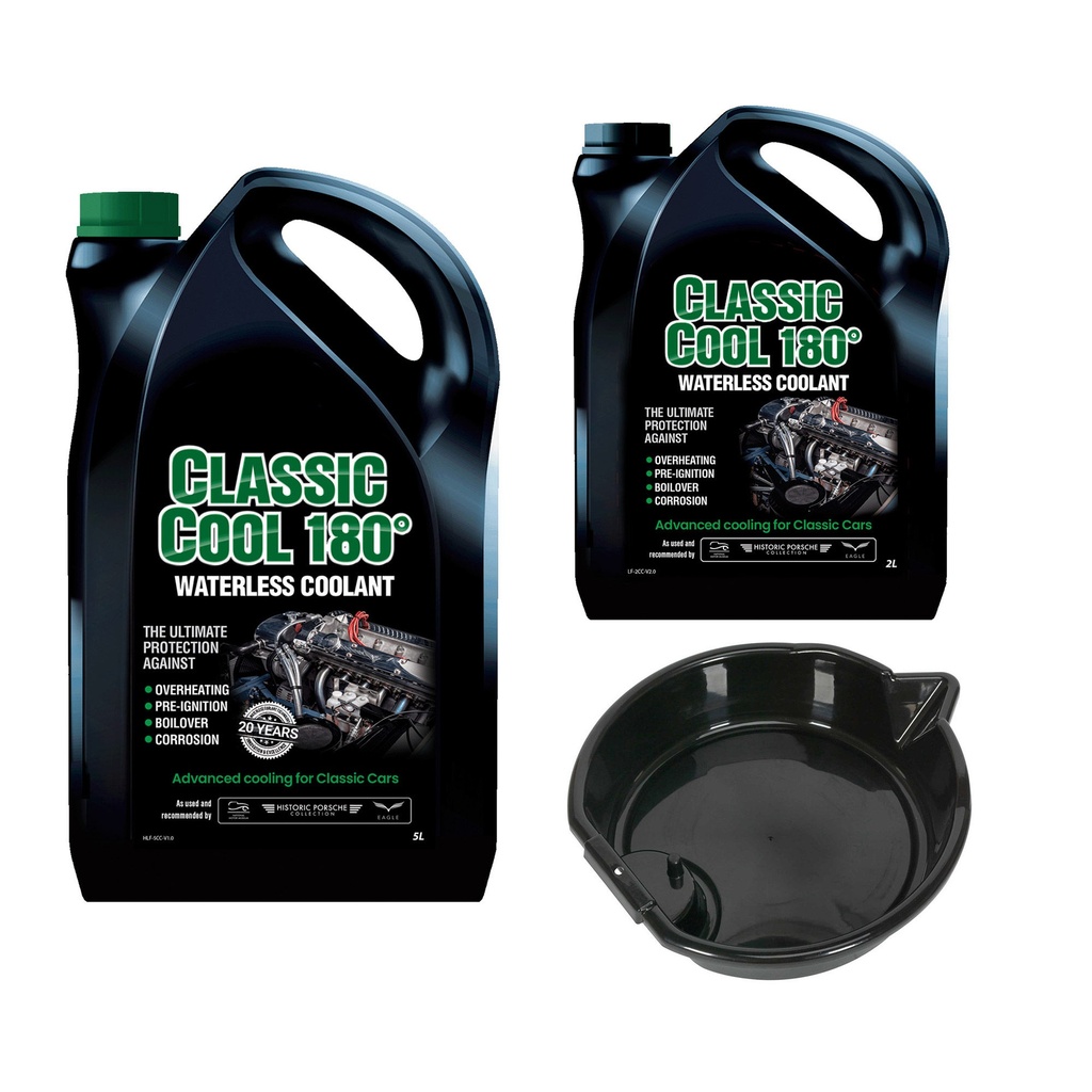 Hawk Waterless Coolants Classic Cool 180° Engine Coolant - Kit With FREE Drain Pan