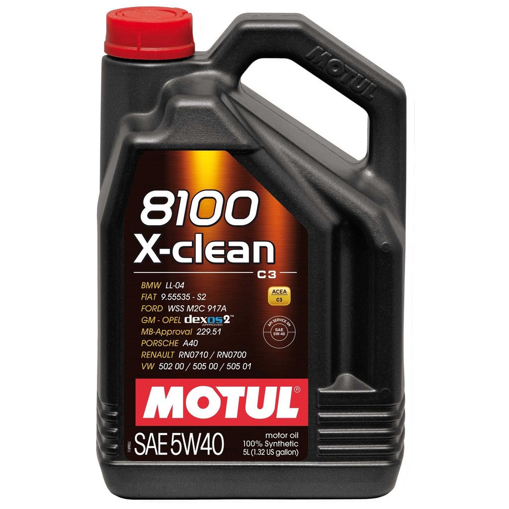 Motul 8100 X-Clean 5W40 Synthetic Engine Oil