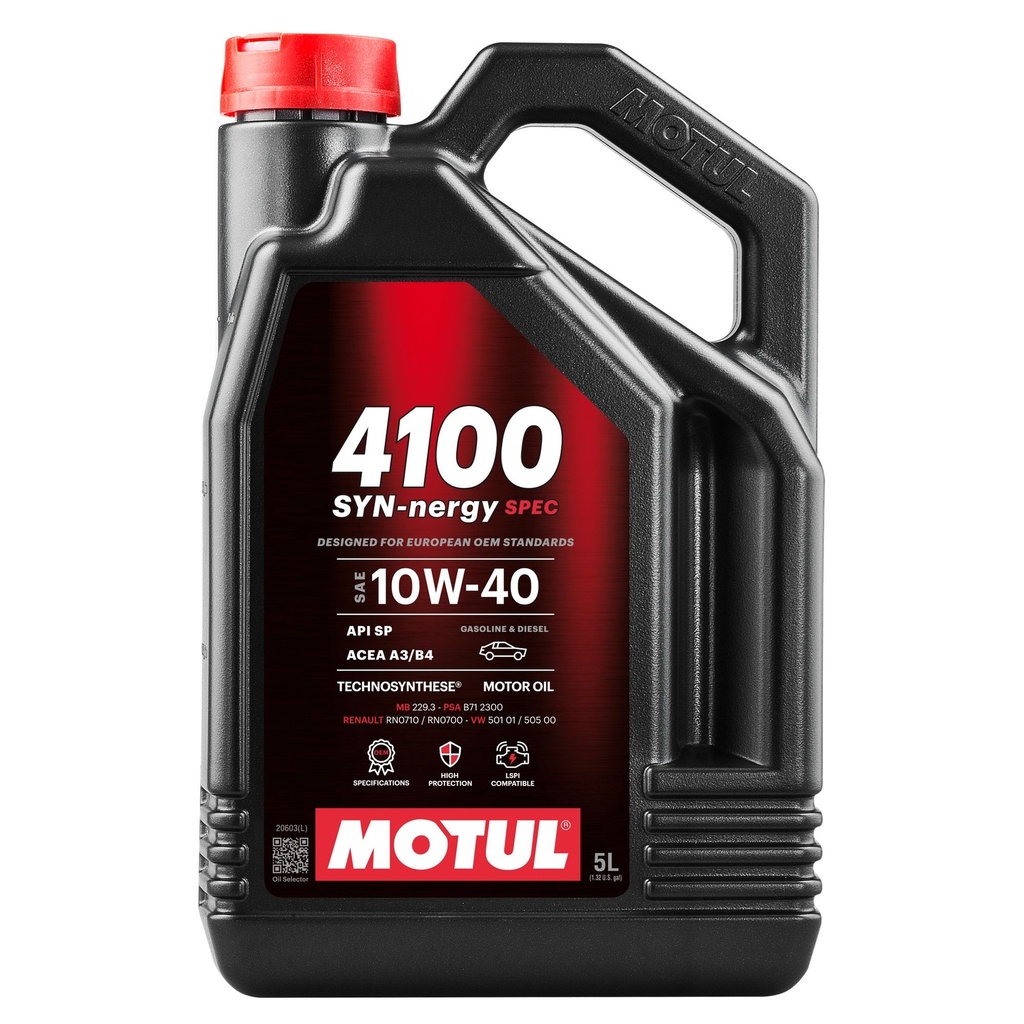 Motul 4100 SYN-Nergy Spec 10W40 Technosynthese Engine Oil