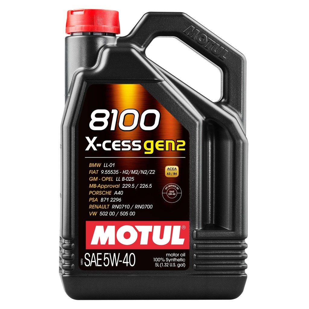 Motul 8100 X-Cess Gen2 5W40 Synthetic Engine Oil